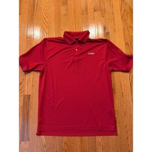 QuikTrip Polo Shirt Mens Large Red Gear For Sports Golf Casual Short Sleeve